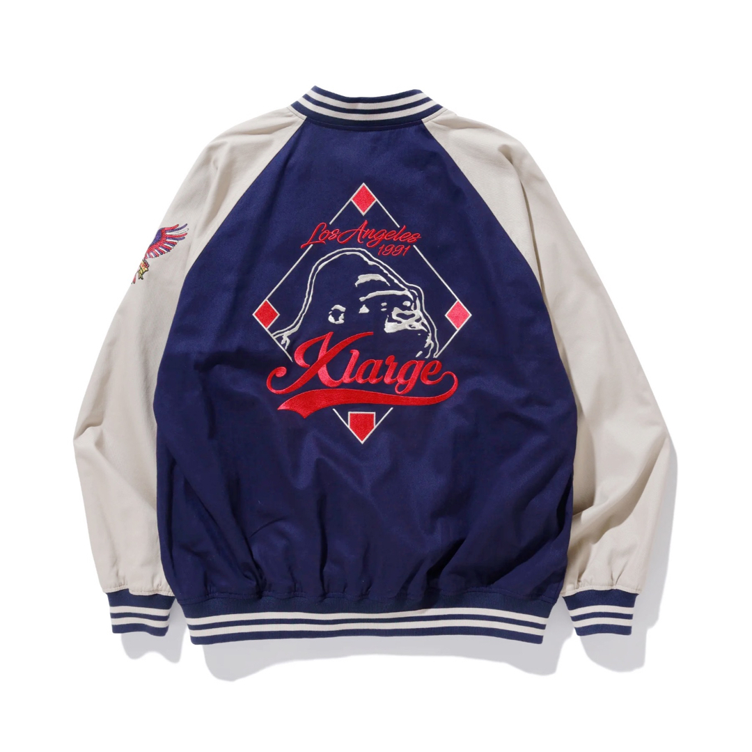 XLARGE(エクストララージ)の希少 L★XLARGE REVERSIBLE BASEBALL JACKET メンズのジャケット/アウター(ブルゾン)の商品写真