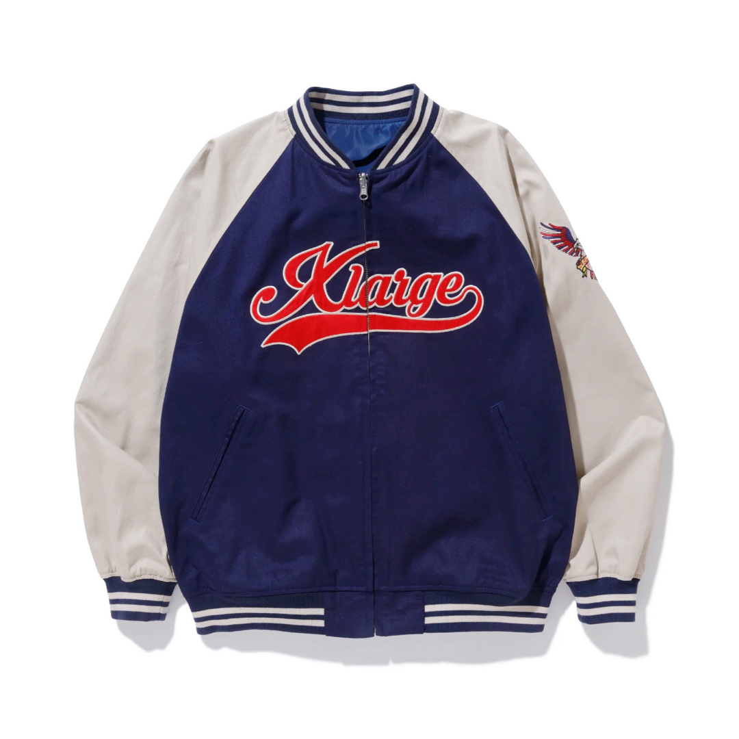 XLARGE(エクストララージ)の希少 L★XLARGE REVERSIBLE BASEBALL JACKET メンズのジャケット/アウター(ブルゾン)の商品写真