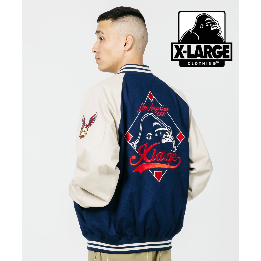 希少 L★XLARGE REVERSIBLE BASEBALL JACKET