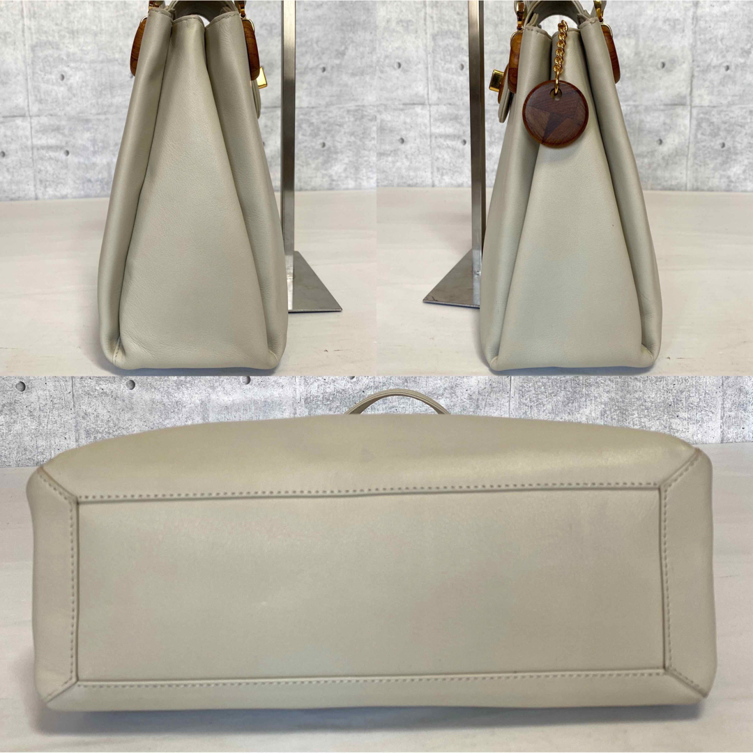 良品】HAMANO 濱野皮革工藝 皇室御用達 オフホワイト レザー