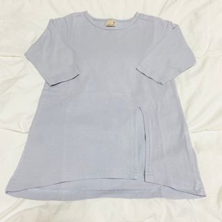 プティマイン(petit main)のpetitmain  サイドロングスリットTシャツ　トップス　ロンT 子供服(Tシャツ/カットソー)