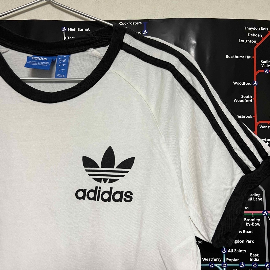 adidas(アディダス)のadidas リンガーTシャツ　ホワイト レディースのトップス(Tシャツ(半袖/袖なし))の商品写真