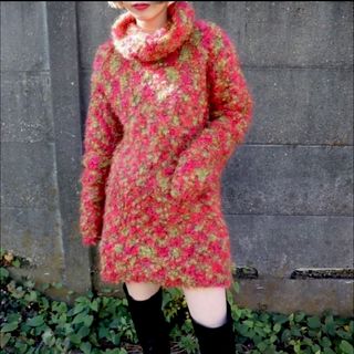 ロキエ(Lochie)の1980's melange mix mohair pink knit(ニット/セーター)