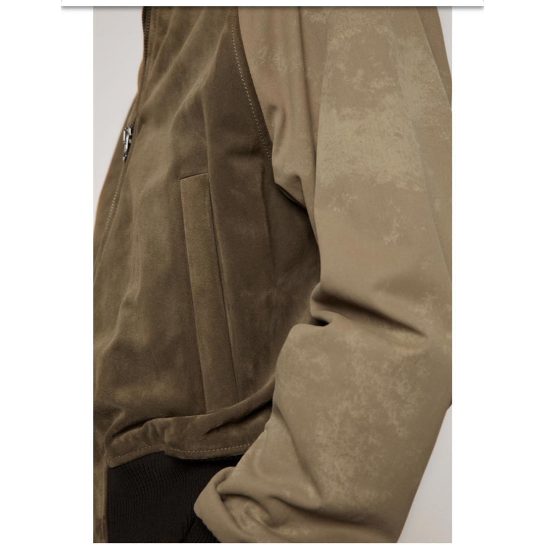 Acne Studios(アクネストゥディオズ)のAcne Studios スエードボンバージャケット コットンツイルパネル メンズのジャケット/アウター(ブルゾン)の商品写真