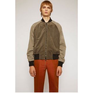 Acne Studios - Acne Studios スエードボンバージャケット コットン