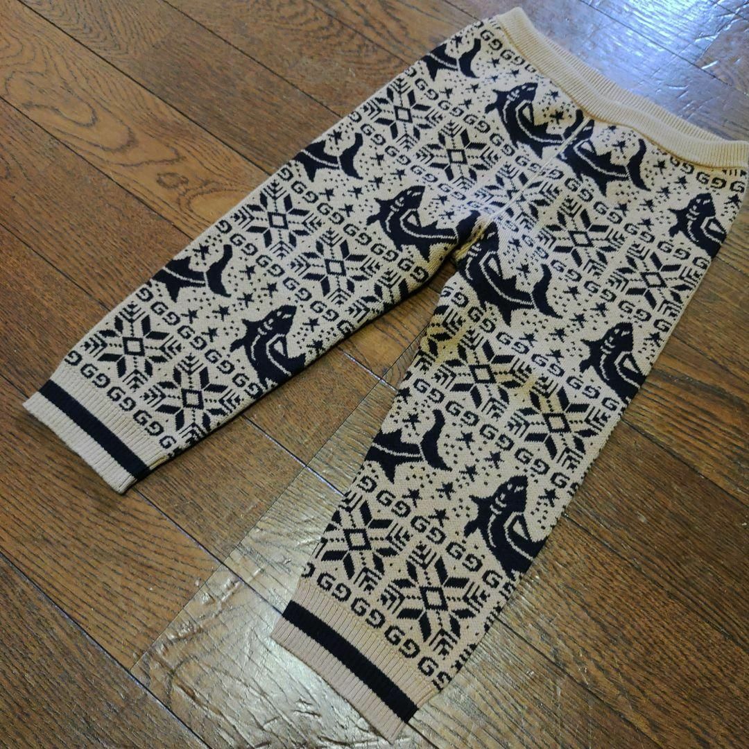 1540超美品 グッチ 18/24m 総柄 ニットパンツ キッズ 総柄 GG 柄-www