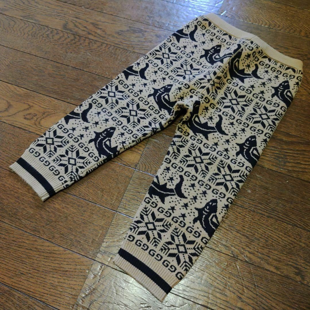 Gucci - 1540超美品 グッチ 18/24m 総柄 ニットパンツ キッズ 総柄 GG