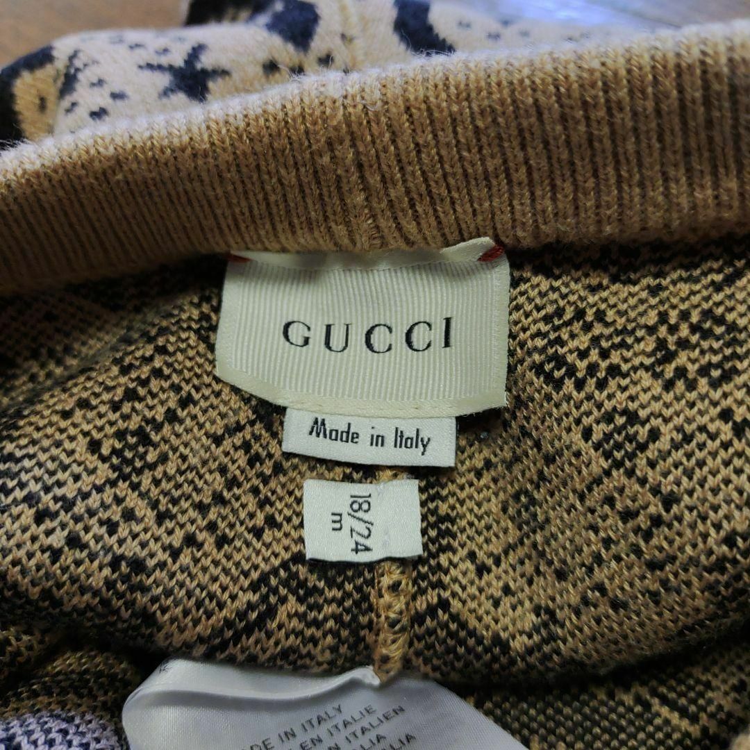Gucci - 1540超美品 グッチ 18/24m 総柄 ニットパンツ キッズ 総柄 GG