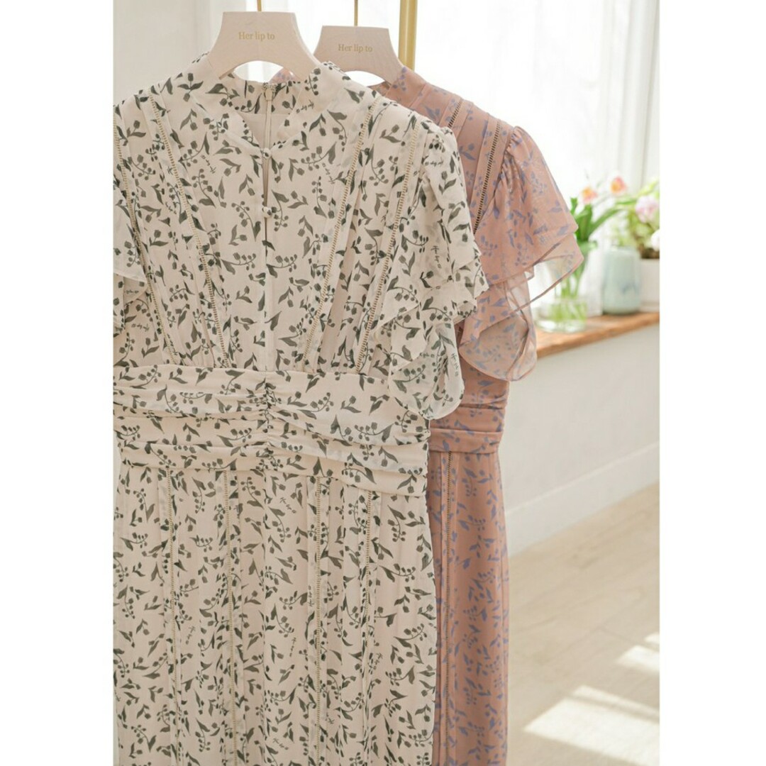 Her lip to(ハーリップトゥ)のHer lip to muguet-printed roma dress レディースのワンピース(ロングワンピース/マキシワンピース)の商品写真