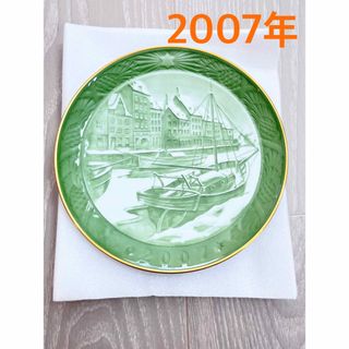 ロイヤルコペンハーゲン(ROYAL COPENHAGEN)のロイヤルコペンハーゲン　イヤープレート　2007年　グリーンエディション(食器)