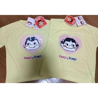 サンリオ(サンリオ)の新品　2枚　ペコちゃん　ポコちゃん　半袖　スパンコール　130(Tシャツ/カットソー)