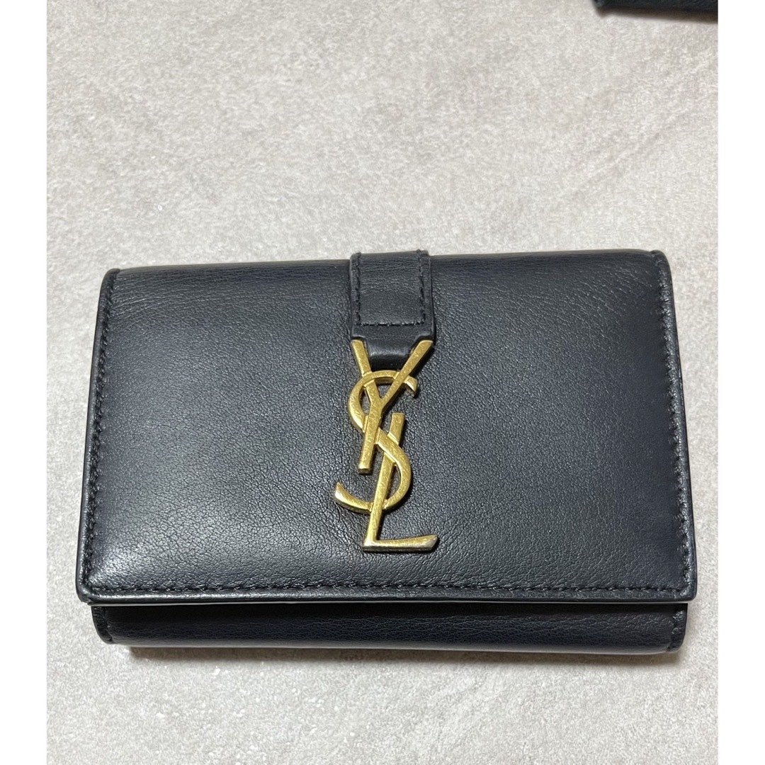 【美品】サンローラン 6連キーケース ブラック YSL シルバーフック