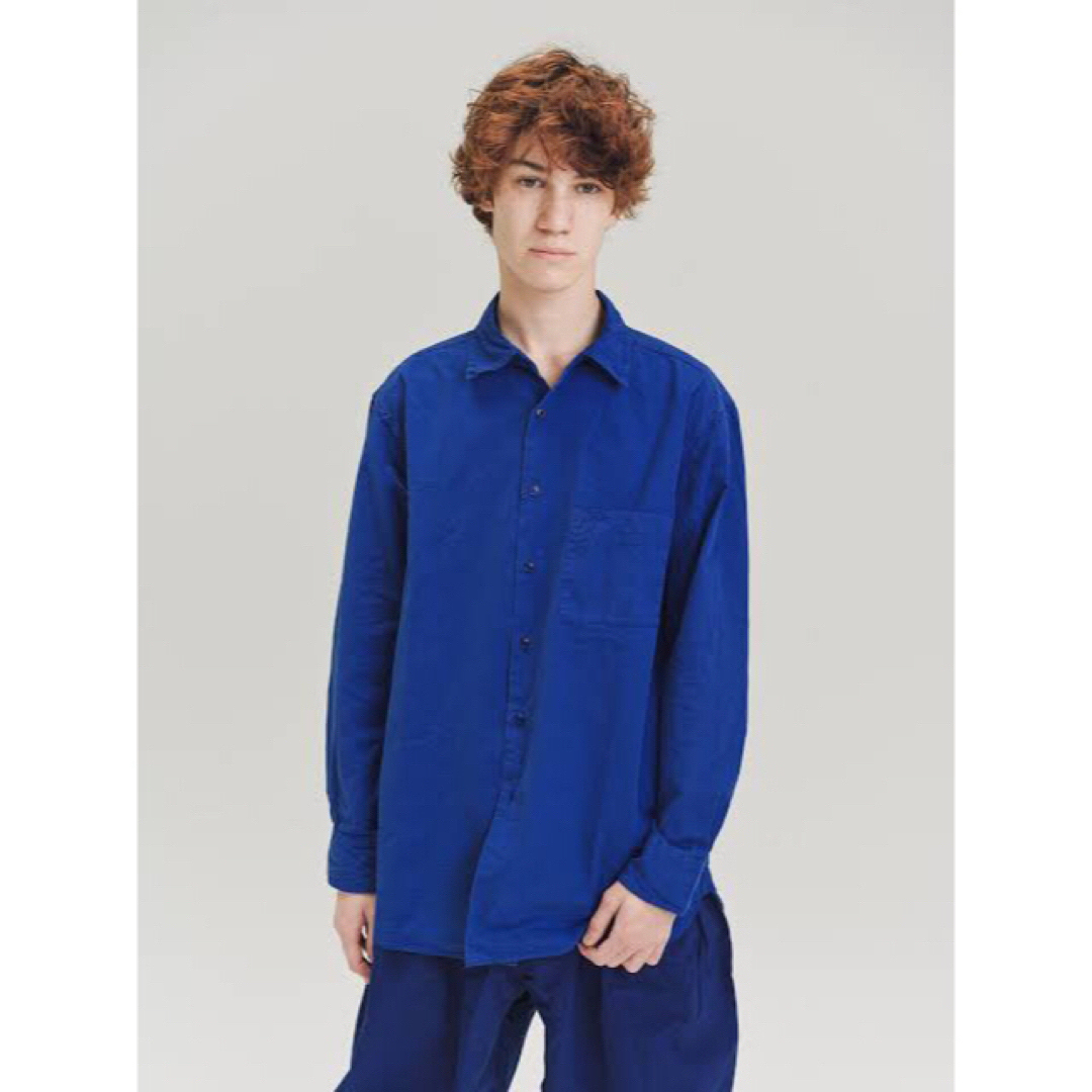 【CASEY CASEY】Big Raccourcie Shirt blue