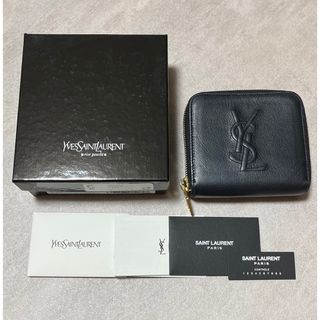 イヴサンローラン(Yves Saint Laurent)のイヴサンローラン 二つ折り財布 ブラック(財布)