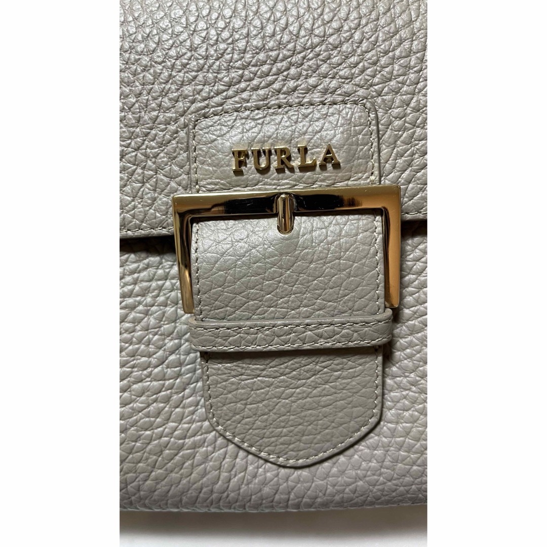 大人気 FURLA フルラ FLO フロー レザー グレージュ