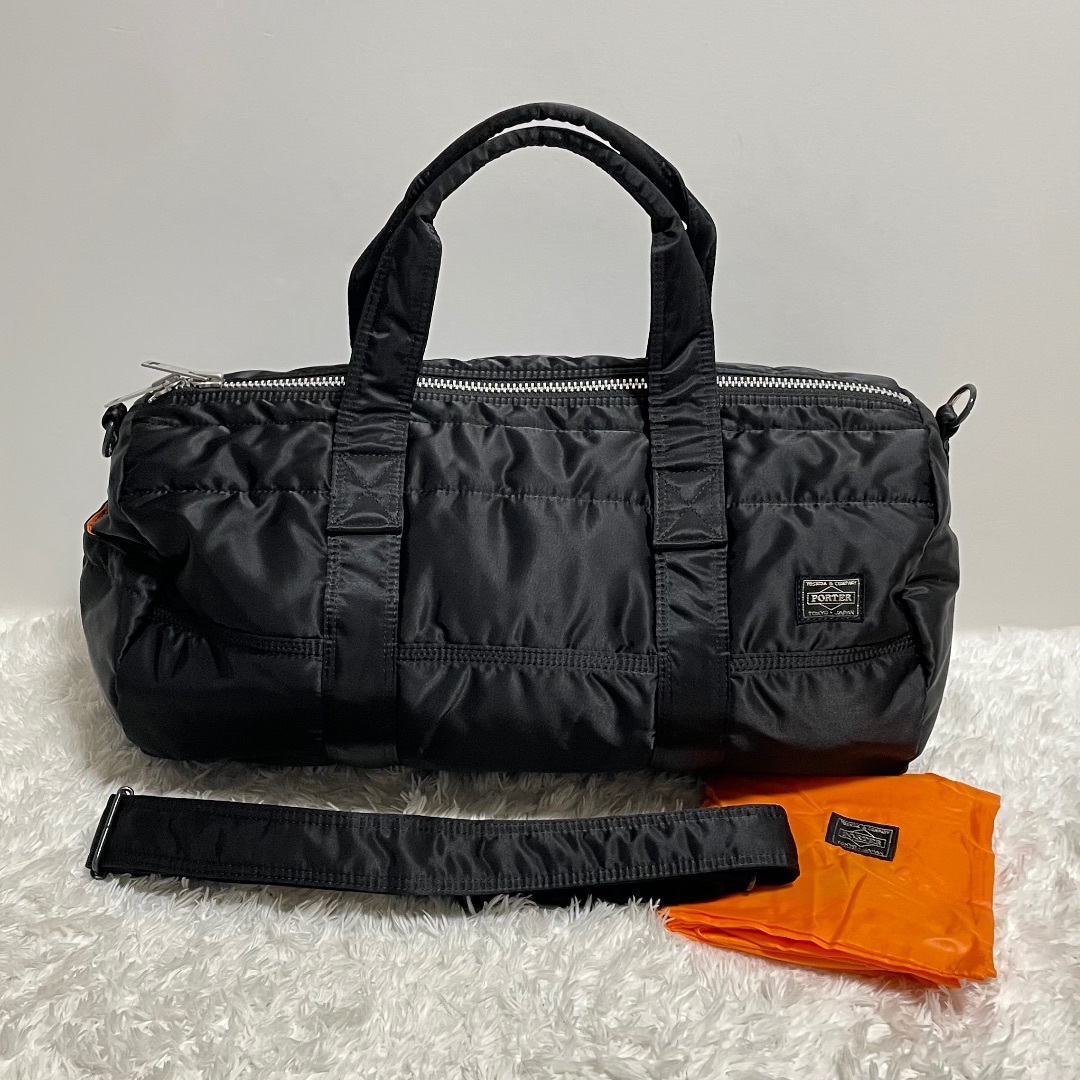 超極美品 PORTER タンカー 現行 完売品 ダッフルバッグ 黒 ナイロン-
