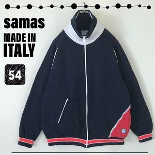 samas - VTGイタリアジャージ★レトロなラインリブデザイン★イタリア製トラックジャケット