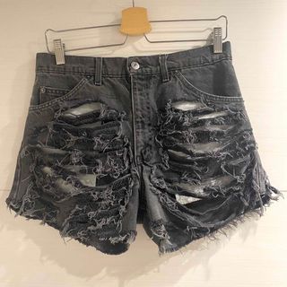 リーバイス(Levi's)の90's Levi's 550 ブラックデニムパンツ USA製 黒タブ 古着(ショートパンツ)