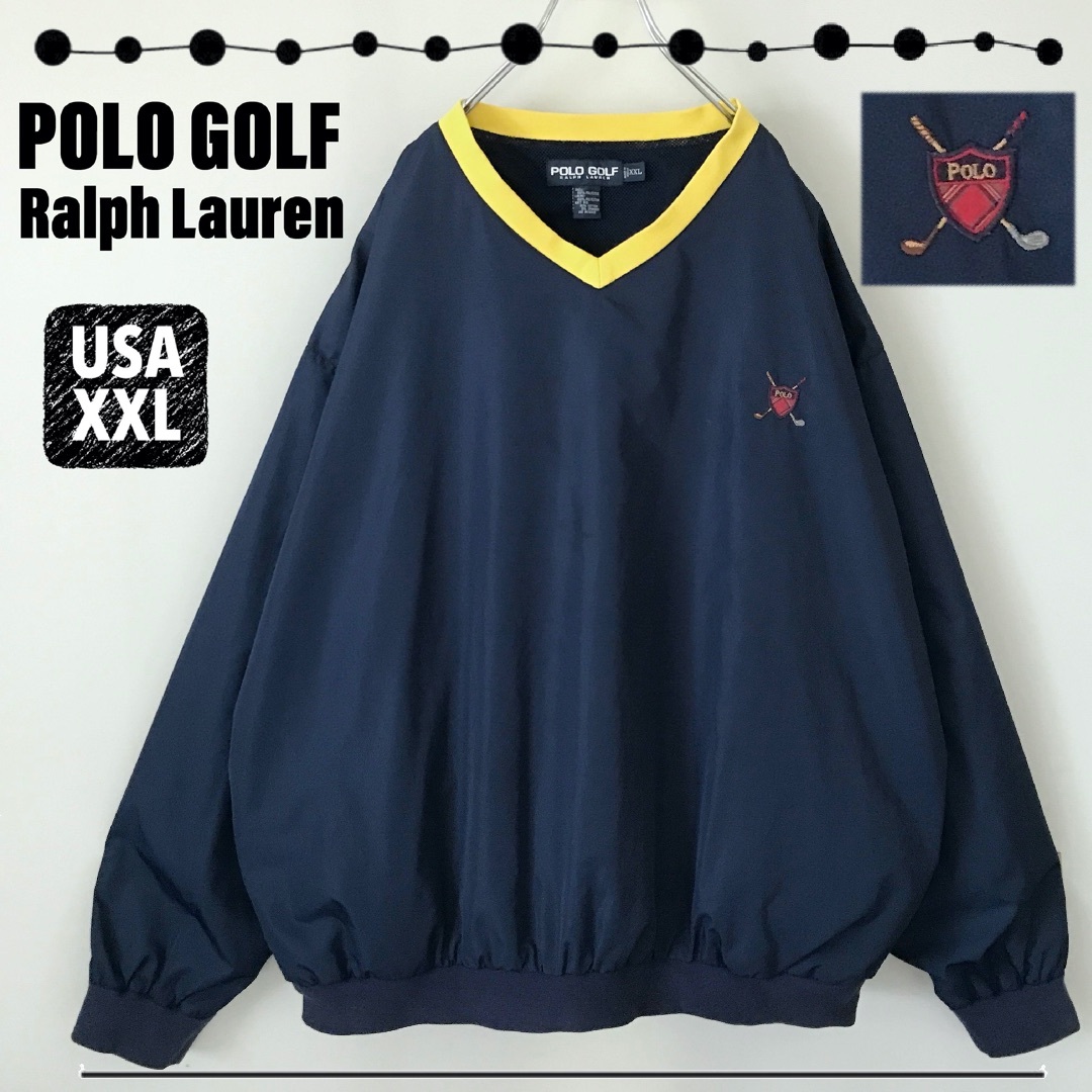 POLO GOLF★★ラルフローレン★V首プルオーバーナイロンジャケット★XXL