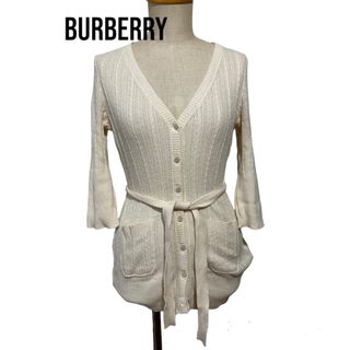 バーバリーブルーレーベル(BURBERRY BLUE LABEL)のBURBERRY バーバリーブルーレーベル★カーディガン リネン(カーディガン)