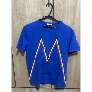 モンクレール(MONCLER)のモンクレール　Tシャツ　ブルー　Lサイズ(Tシャツ/カットソー(半袖/袖なし))