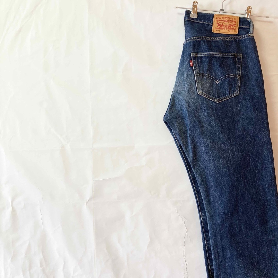 「アメリカ製」リーバイスLevis 501デニムパンツ 鬼ヒゲW34