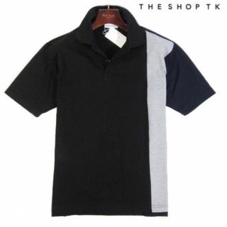 ザショップティーケー(THE SHOP TK)の【THE SHOP TK/タケオキクチ】ブロッキングデザイン 半袖ポロシャツ・L(ポロシャツ)