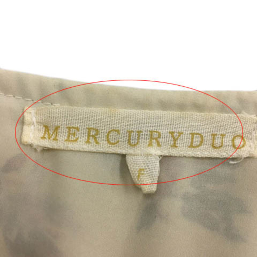 MERCURYDUO(マーキュリーデュオ)のマーキュリーデュオ ワンピース Aライン フレア 花柄 半袖 F ベージュ レディースのワンピース(ミニワンピース)の商品写真