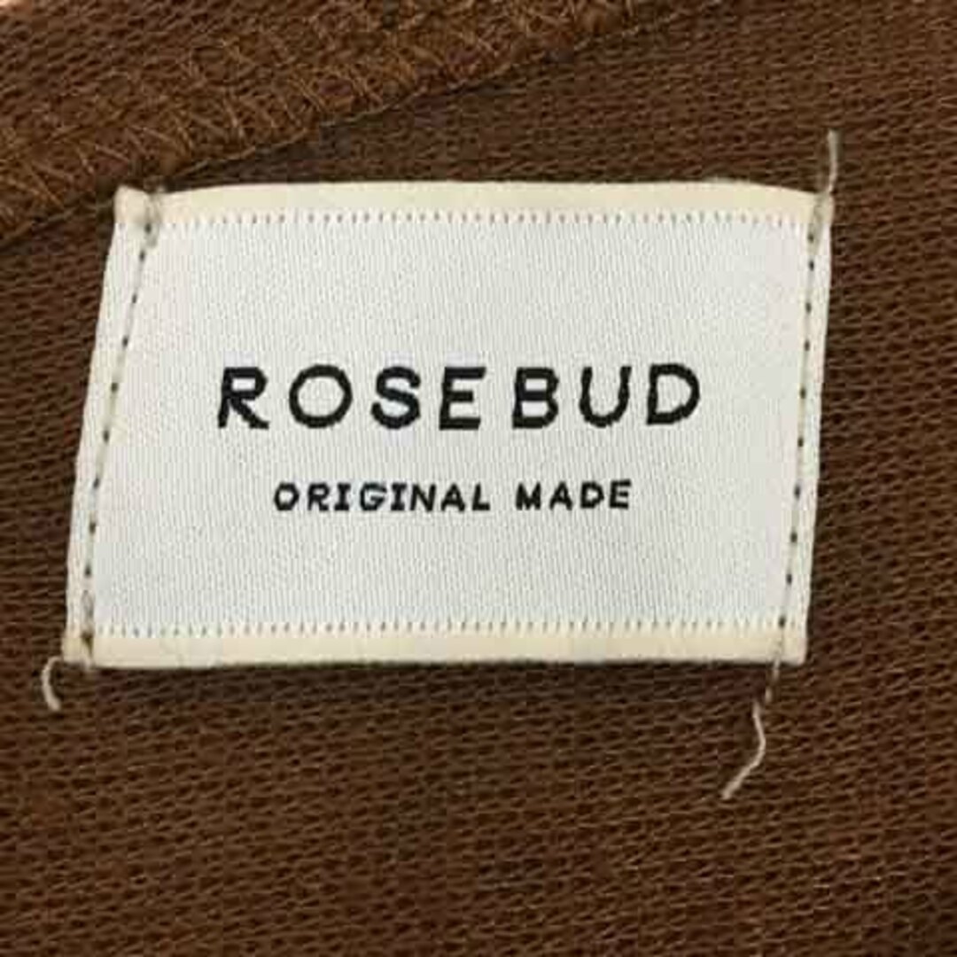 ROSE BUD(ローズバッド)のローズバッド ワンピース Iライン ロング Vネック スリット 長袖 F 茶 レディースのワンピース(ロングワンピース/マキシワンピース)の商品写真