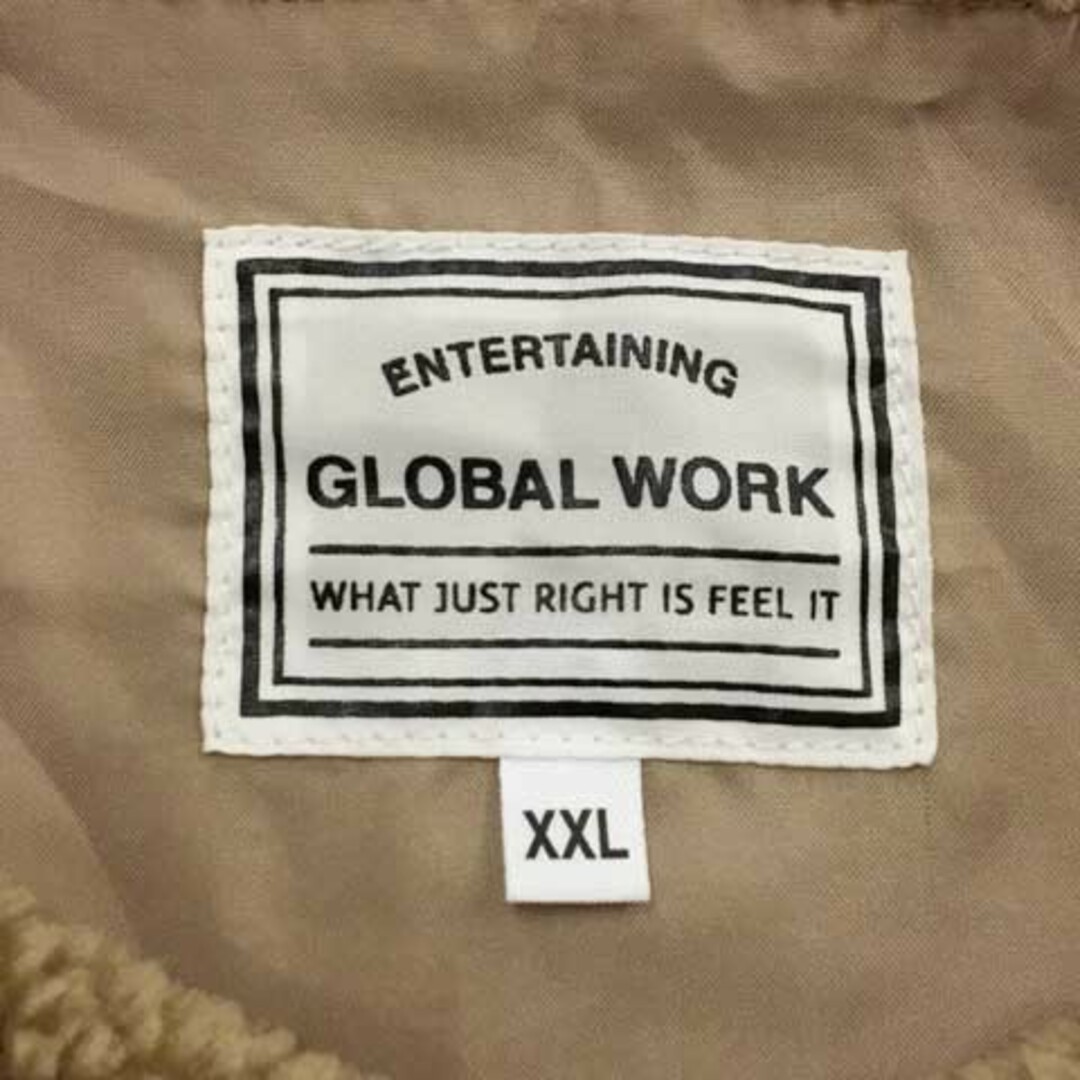 GLOBAL WORK(グローバルワーク)のグローバルワーク ジャケット ブルゾン ノーカラー ボア 長袖 XXL 茶 レディースのジャケット/アウター(その他)の商品写真