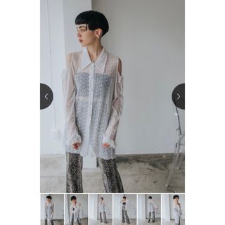 マルテ(Marte)のmarte vintage open shoulder sheer blouse(シャツ/ブラウス(長袖/七分))