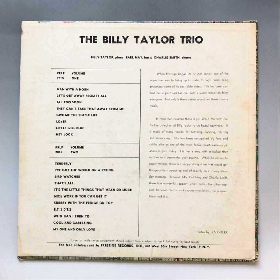 #2716【希少な名盤】ビリー・テイラー・トリオ LPレコード ジャズ RVG