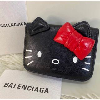 バレンシアガ(Balenciaga)の希少 バレンシアガ 三つ折り財布 サンリオ コラボ キティちゃん 限定 完売 黒(財布)