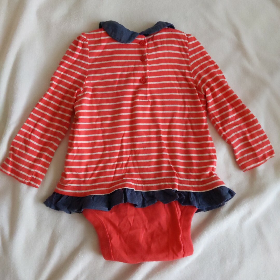 babyGAP(ベビーギャップ)のGAP　ロンパース　トップス　80  ボーダー　① キッズ/ベビー/マタニティのベビー服(~85cm)(ロンパース)の商品写真