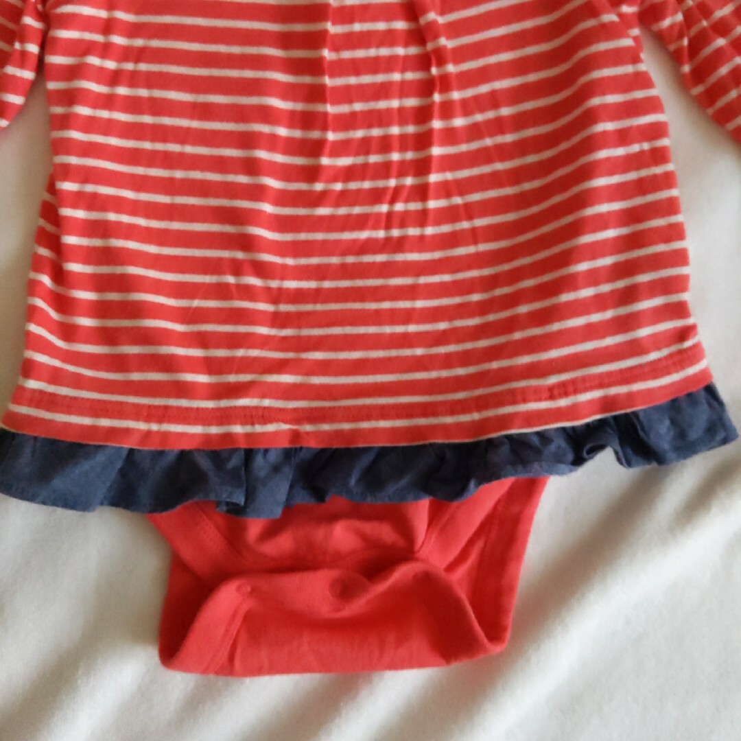 babyGAP(ベビーギャップ)のGAP　ロンパース　トップス　80  ボーダー　① キッズ/ベビー/マタニティのベビー服(~85cm)(ロンパース)の商品写真