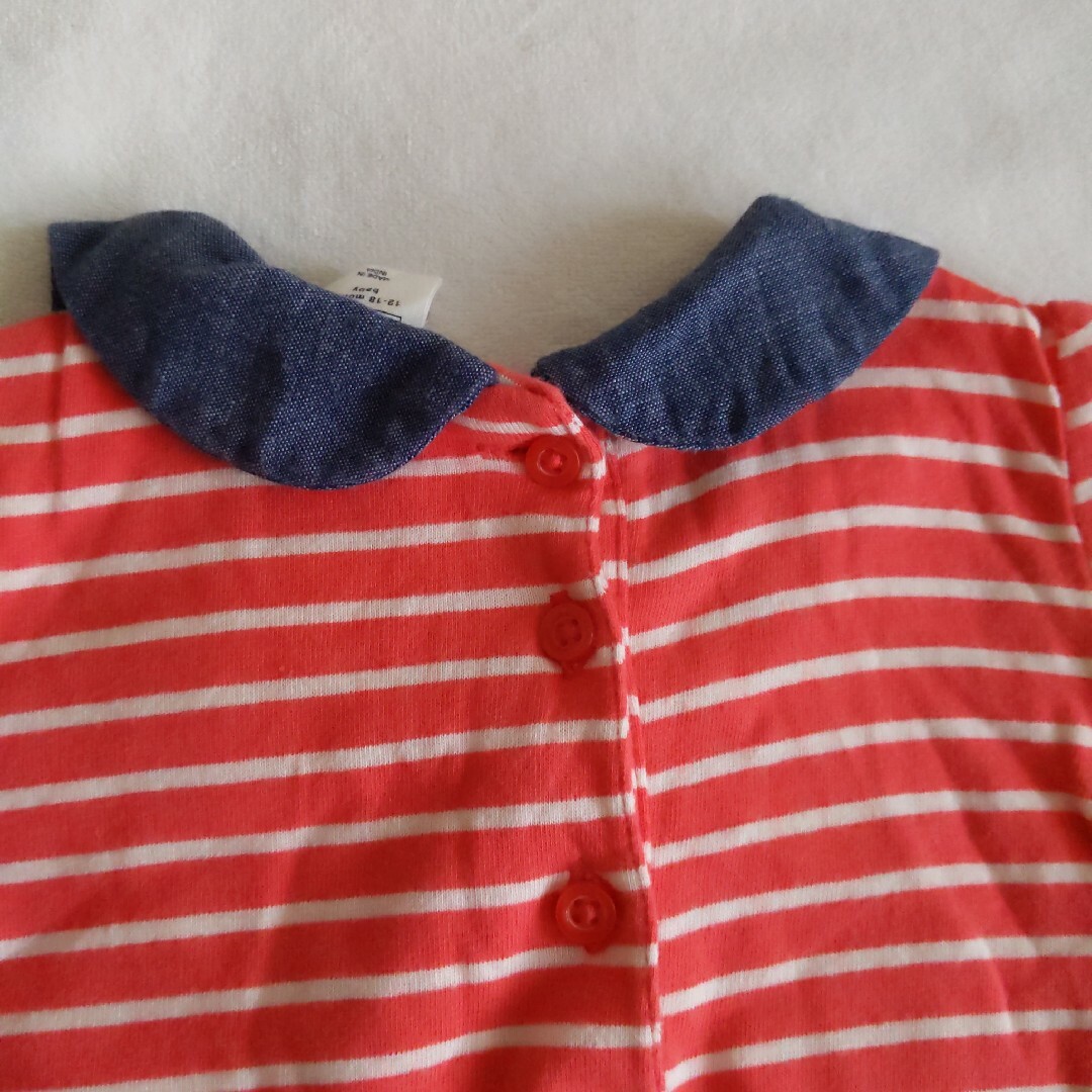 babyGAP(ベビーギャップ)のGAP　ロンパース　トップス　80  ボーダー　① キッズ/ベビー/マタニティのベビー服(~85cm)(ロンパース)の商品写真