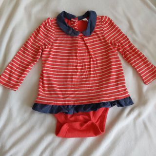 ベビーギャップ(babyGAP)のGAP　ロンパース　トップス　80  ボーダー　①(ロンパース)