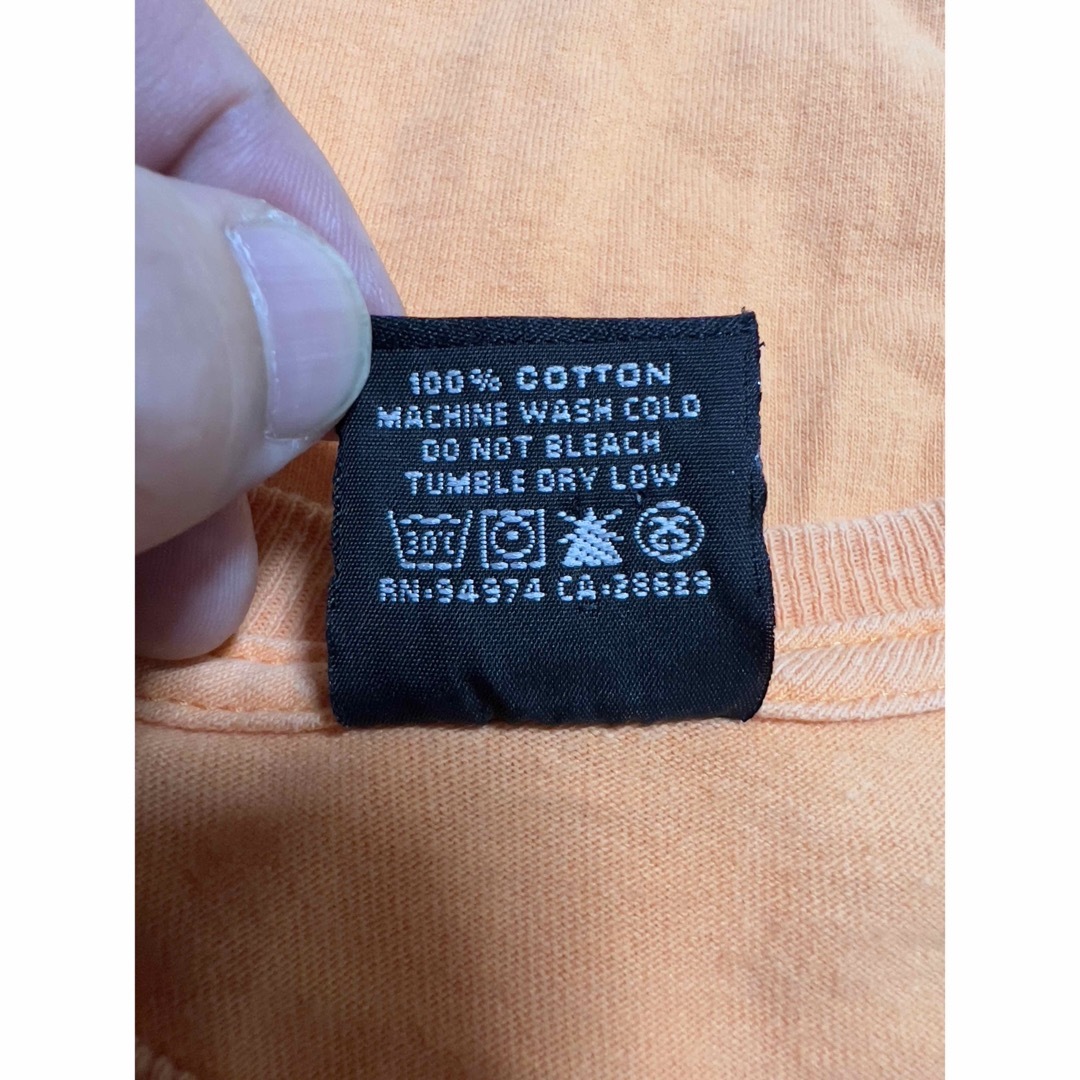 STUSSY ステューシー 90s Tシャツ メキシコ製 黒タグ Mオレンジ