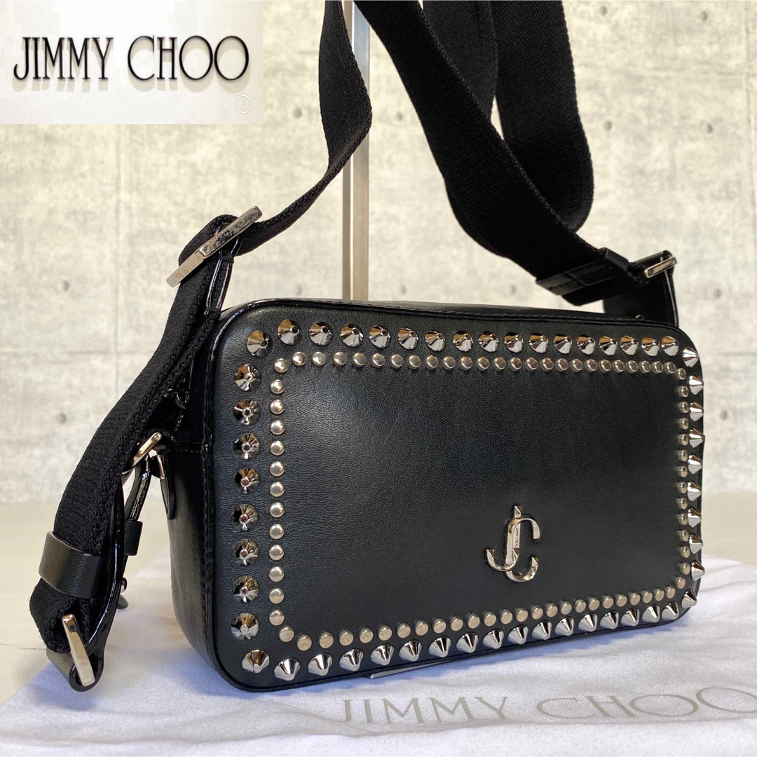 【美品】JIMMY CHOO VARENNE BLACK CAMERA BAG