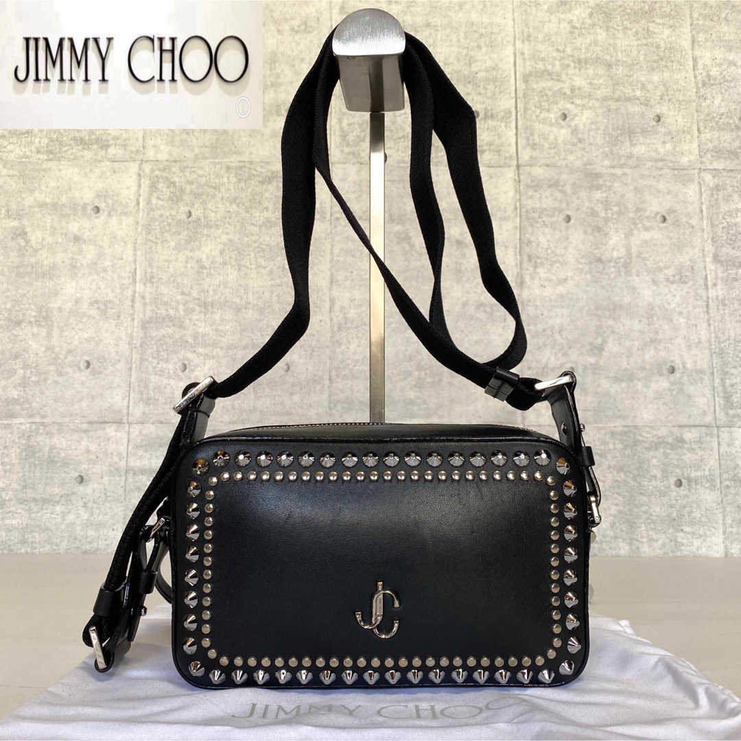 【美品】JIMMY CHOO VARENNE BLACK CAMERA BAG | フリマアプリ ラクマ