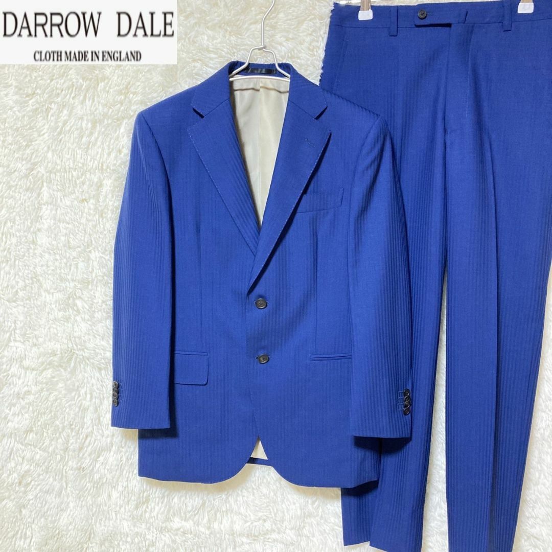 極美品 DARROW DALE ブルーストライプ スーツ セットアップ S~M