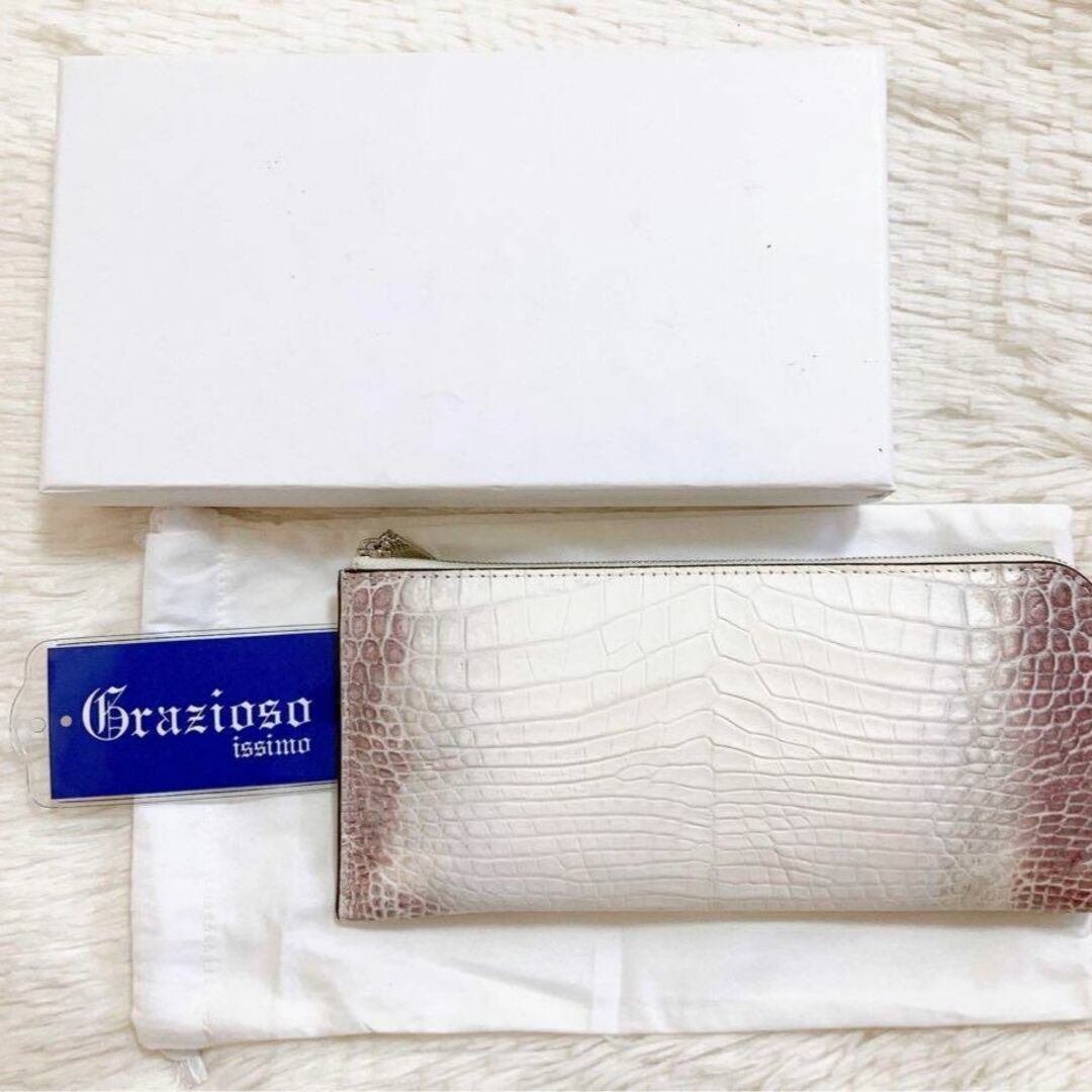 ✨未使用・本物✨Brazioso L字長財布 クロコダイル ヒマラヤ ...