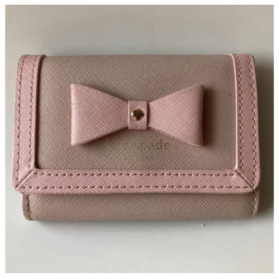 kate spade new york(ケイトスペードニューヨーク)の★Kate Spade★ケイトスペード ミニ 財布 カードケース ピンク リボン レディースのファッション小物(財布)の商品写真