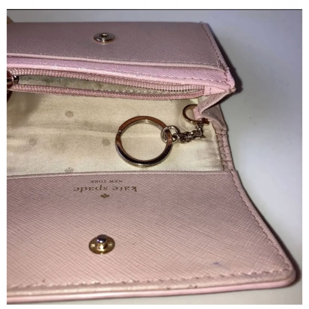 kate spade new york(ケイトスペードニューヨーク)の★Kate Spade★ケイトスペード ミニ 財布 カードケース ピンク リボン レディースのファッション小物(財布)の商品写真