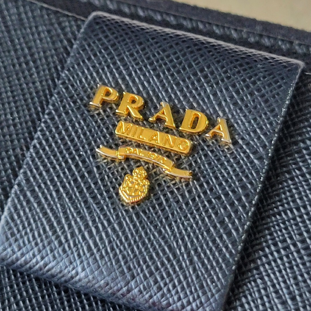 PRADA 】長財布 サフィアーノ リボン L字ラウンドファスナー ブラック