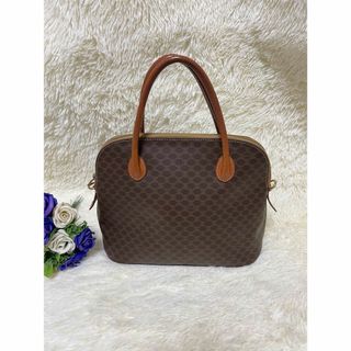 セリーヌ(celine)の【CELINE 】マカダム柄　レディース　レザー　ヴィンテージ　ハンドバッグ(ハンドバッグ)