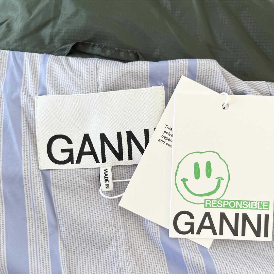 GANNI ガニー ジップ付きジャケット ブルゾン ダークグリーン - ブルゾン