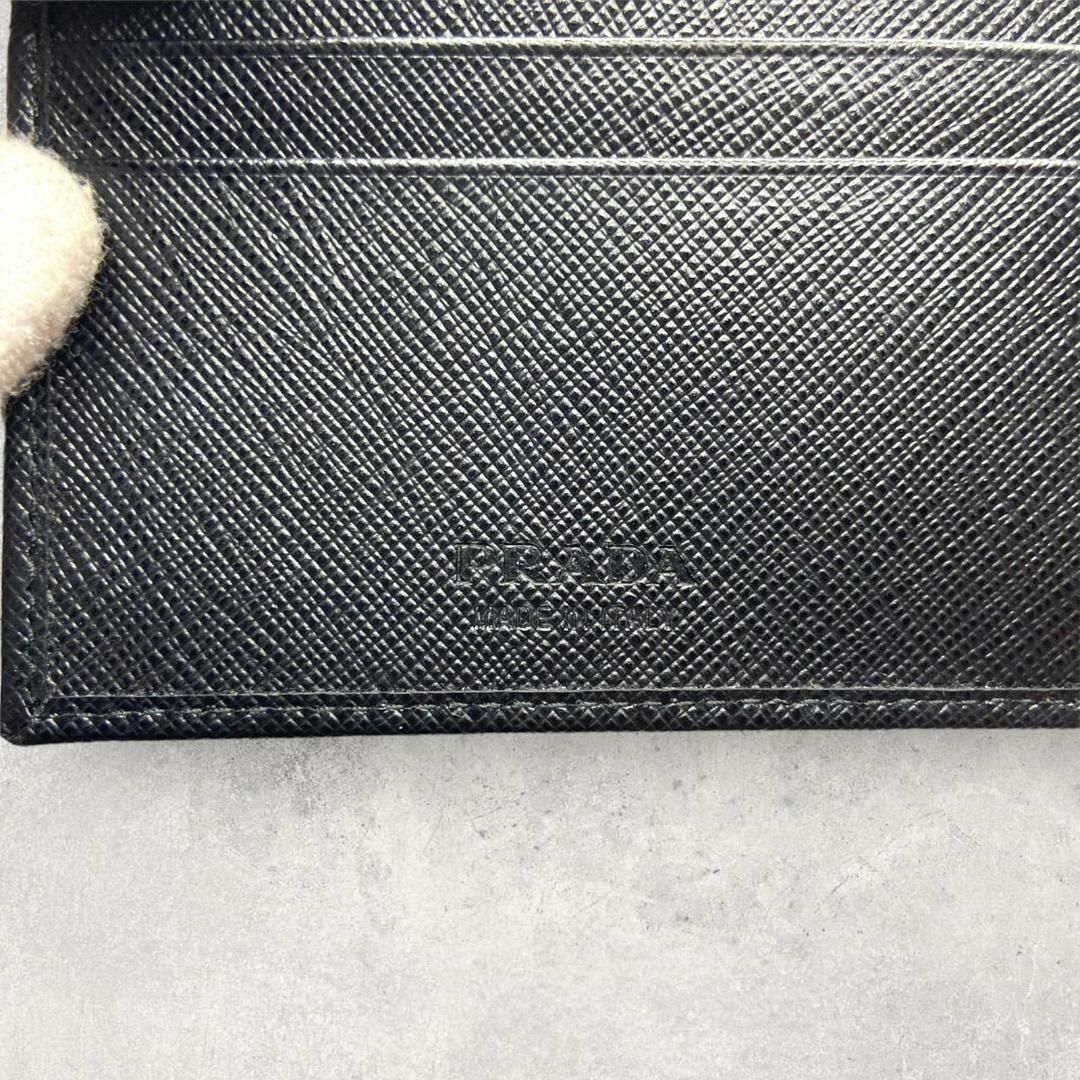 【美品】prada　プラダ　折財布　サフィアーノ　ブラック 7