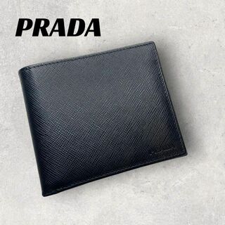 PRADA - 【美品】prada プラダ 折財布 サフィアーノ ブラックの通販 by