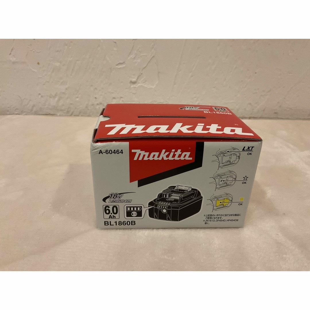 Makita(マキタ)のマキタ 18V 6.0Ah バッテリー BL1860B  1個 自動車/バイクのバイク(工具)の商品写真